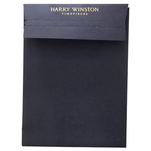 Harry Winston Other - Harry Winston Timepieces Blue Paper Sleeve Folder Jewelry Watch Box Adhesive